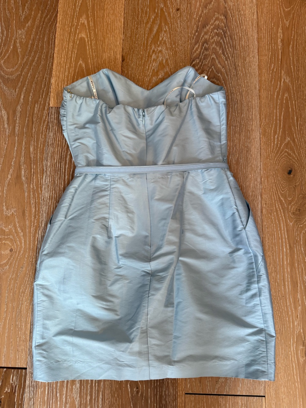 NWT Alexia Admor Strapless Metallic Satin Mini Dress Size S $248 - Picture 5 of 6